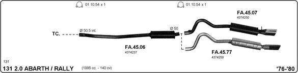 IMASAF 524000401 - Sistem de esapament - allinparts.ro