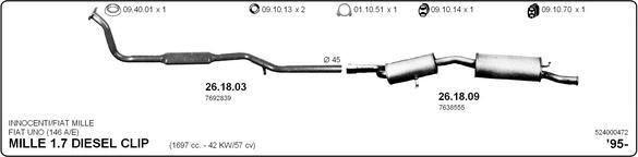 IMASAF 524000472 - Sistem de esapament - allinparts.ro