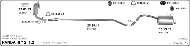 IMASAF 524000509 - Sistem de esapament - allinparts.ro
