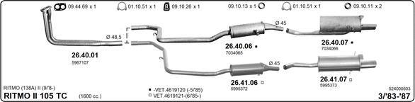 IMASAF 524000503 - Sistem de esapament - allinparts.ro