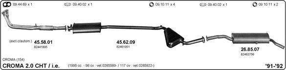 IMASAF 524000045 - Sistem de esapament - allinparts.ro