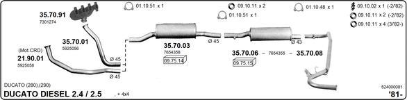IMASAF 524000081 - Sistem de esapament allinparts.ro