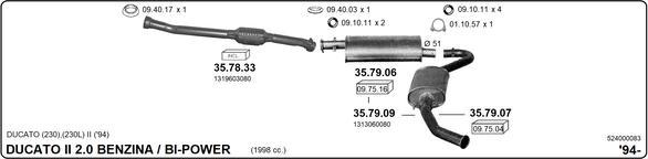 IMASAF 524000083 - Sistem de esapament - allinparts.ro
