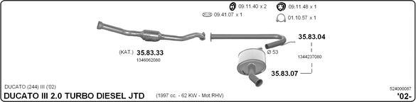 IMASAF 524000087 - Sistem de esapament - allinparts.ro