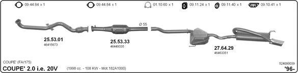 IMASAF 524000039 - Sistem de esapament - allinparts.ro