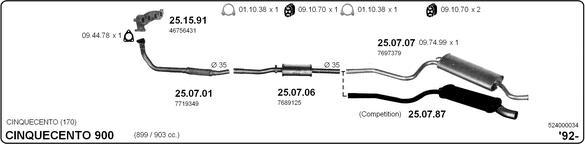 IMASAF 524000034 - Sistem de esapament - allinparts.ro