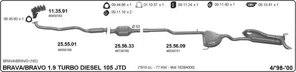 IMASAF 524000025 - Sistem de esapament - allinparts.ro