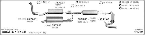 IMASAF 524000077 - Sistem de esapament allinparts.ro
