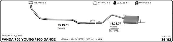 IMASAF 524000153 - Sistem de esapament allinparts.ro