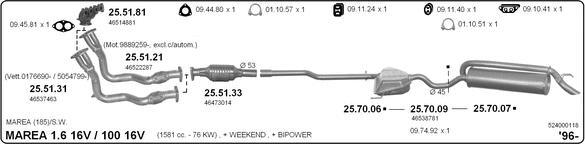IMASAF 524000118 - Sistem de esapament - allinparts.ro