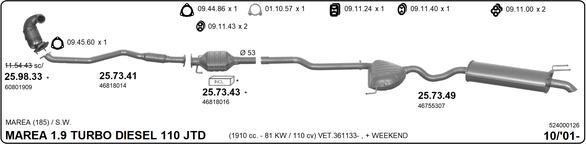 IMASAF 524000126 - Sistem de esapament - allinparts.ro