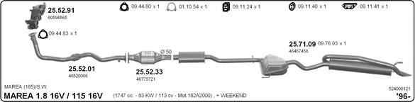 IMASAF 524000121 - Sistem de esapament allinparts.ro