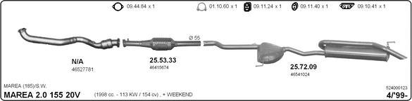 IMASAF 524000123 - Sistem de esapament - allinparts.ro