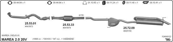 IMASAF 524000122 - Sistem de esapament - allinparts.ro