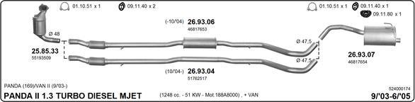 IMASAF 524000174 - Sistem de esapament allinparts.ro