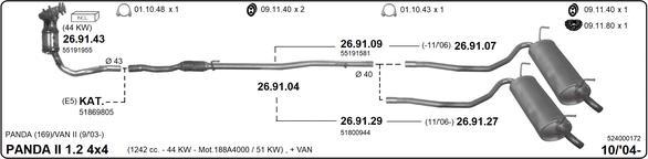 IMASAF 524000172 - Sistem de esapament - allinparts.ro