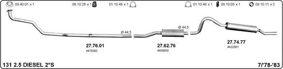 IMASAF 524000399 - Sistem de esapament - allinparts.ro