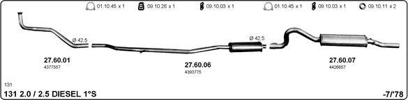 IMASAF 524000395 - Sistem de esapament - allinparts.ro