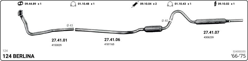 IMASAF 524000355 - Sistem de esapament - allinparts.ro