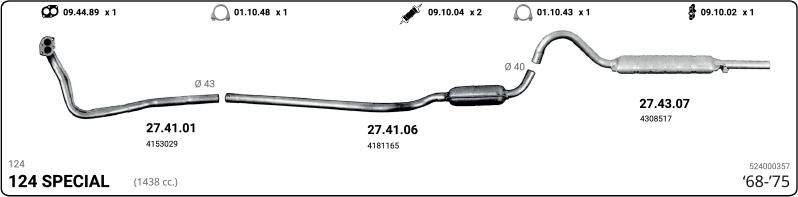 IMASAF 524000357 - Sistem de esapament - allinparts.ro