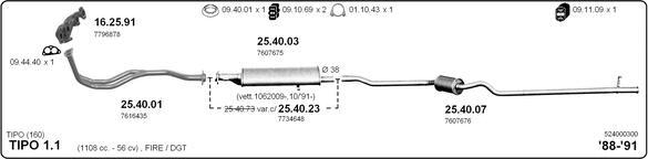 IMASAF 524000300 - Sistem de esapament - allinparts.ro