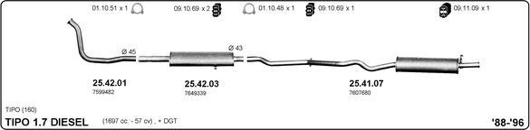 IMASAF 524000310 - Sistem de esapament - allinparts.ro