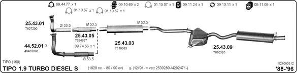 IMASAF 524000312 - Sistem de esapament - allinparts.ro