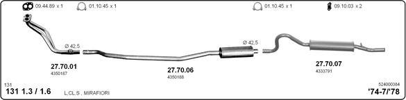 IMASAF 524000384 - Sistem de esapament - allinparts.ro