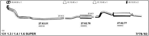 IMASAF 524000387 - Sistem de esapament - allinparts.ro