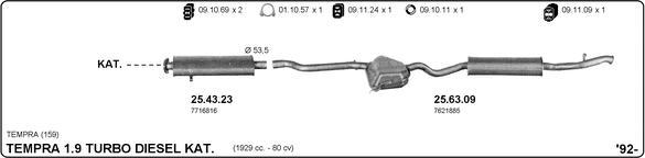 IMASAF 524000294 - Sistem de esapament - allinparts.ro