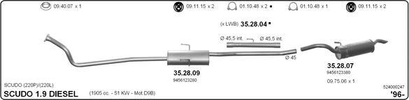 IMASAF 524000247 - Sistem de esapament - allinparts.ro