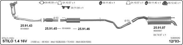 IMASAF 524000262 - Sistem de esapament - allinparts.ro