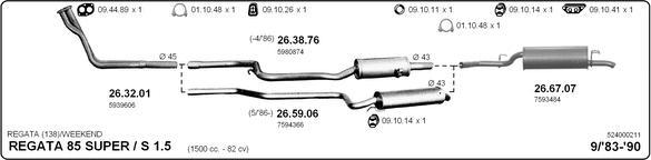 IMASAF 524000211 - Sistem de esapament - allinparts.ro