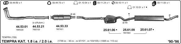 IMASAF 524000289 - Sistem de esapament - allinparts.ro