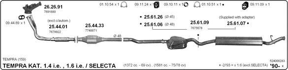 IMASAF 524000283 - Sistem de esapament allinparts.ro