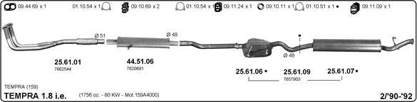 IMASAF 524000287 - Sistem de esapament - allinparts.ro