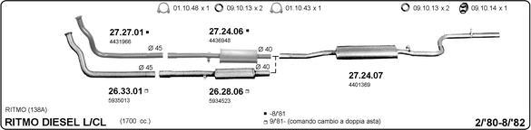 IMASAF 524000231 - Sistem de esapament - allinparts.ro