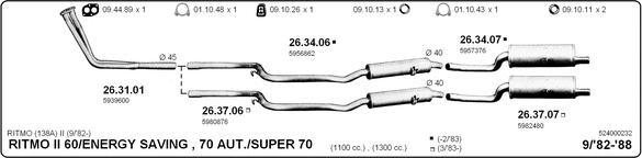 IMASAF 524000232 - Sistem de esapament - allinparts.ro