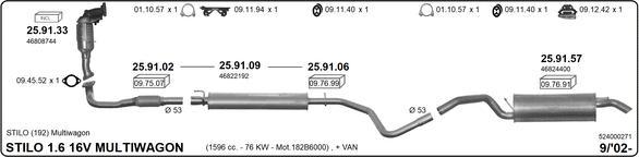 IMASAF 524000271 - Sistem de esapament allinparts.ro