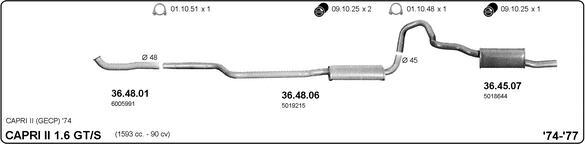 IMASAF 525000005 - Sistem de esapament allinparts.ro