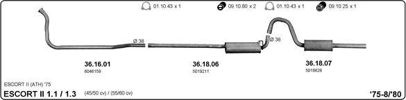 IMASAF 525000016 - Sistem de esapament - allinparts.ro
