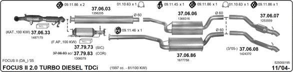 IMASAF 525000195 - Sistem de esapament allinparts.ro