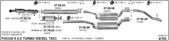 IMASAF 525000197 - Sistem de esapament - allinparts.ro