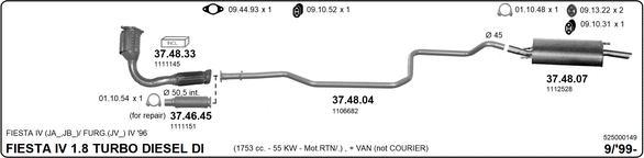 IMASAF 525000149 - Sistem de esapament - allinparts.ro