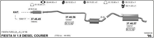 IMASAF 525000148 - Sistem de esapament allinparts.ro