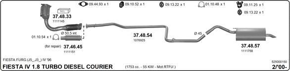 IMASAF 525000150 - Sistem de esapament allinparts.ro