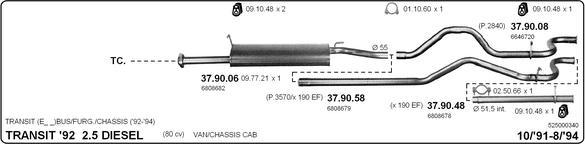 IMASAF 525000340 - Sistem de esapament allinparts.ro
