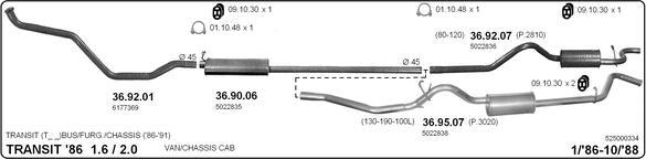 IMASAF 525000334 - Sistem de esapament - allinparts.ro