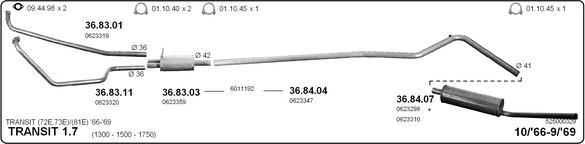 IMASAF 525000329 - Sistem de esapament - allinparts.ro