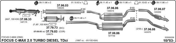 IMASAF 525000206 - Sistem de esapament allinparts.ro